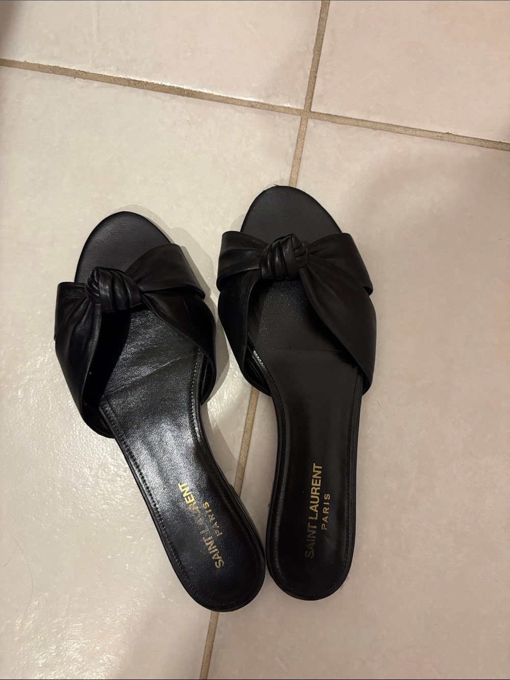 YSL Slides Black size 38.5